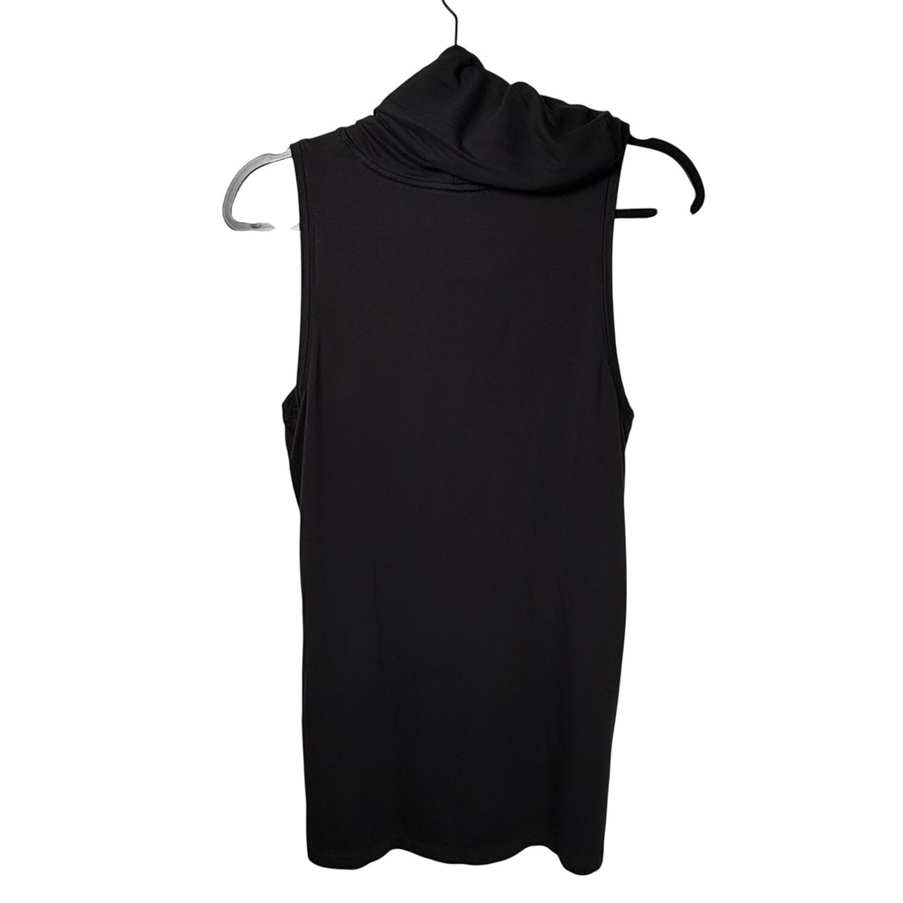 Gaiam Women's Black Small Sleeveless Cowl Neck Hoodie Yoga Activewear Top - Picture 3 of 12